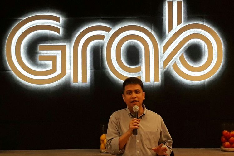 Managing Director Grab Indonesia Ridzki Kramadibrata di Kantor Grab Indonesia, Jakarta, Jumat (6/4/2018). 