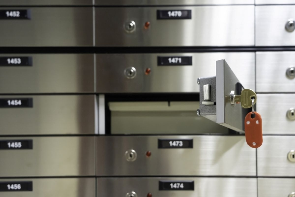 Ilustrasi safe deposit box.