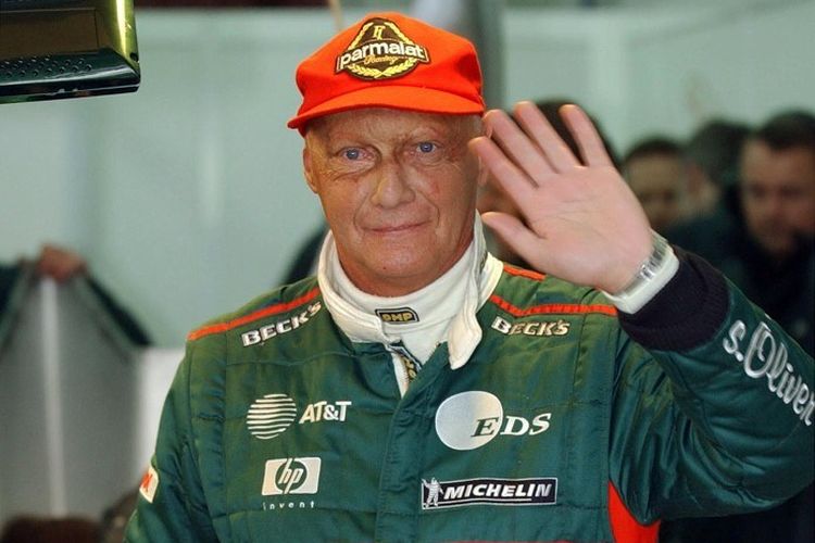 Niki Lauda saat masih menjadi bos tim F1 Jaguar, 13 Januari 2002. Mantan juara dunia Formula 1 asal Austria itu meninggal dunia dalam usia 70 tahun, 20 Mei 2019.