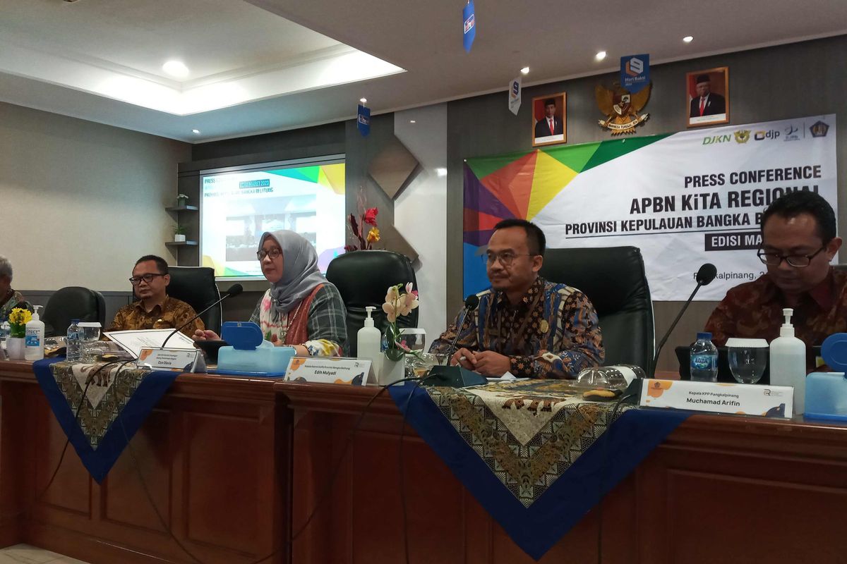 Press Conference APBN 2023 Regional di Pangkalpinang, Bangka Belitung, Selasa (21/3/2023).