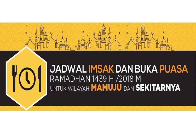 Jadwal imsak dan buka puasa di Mamuju