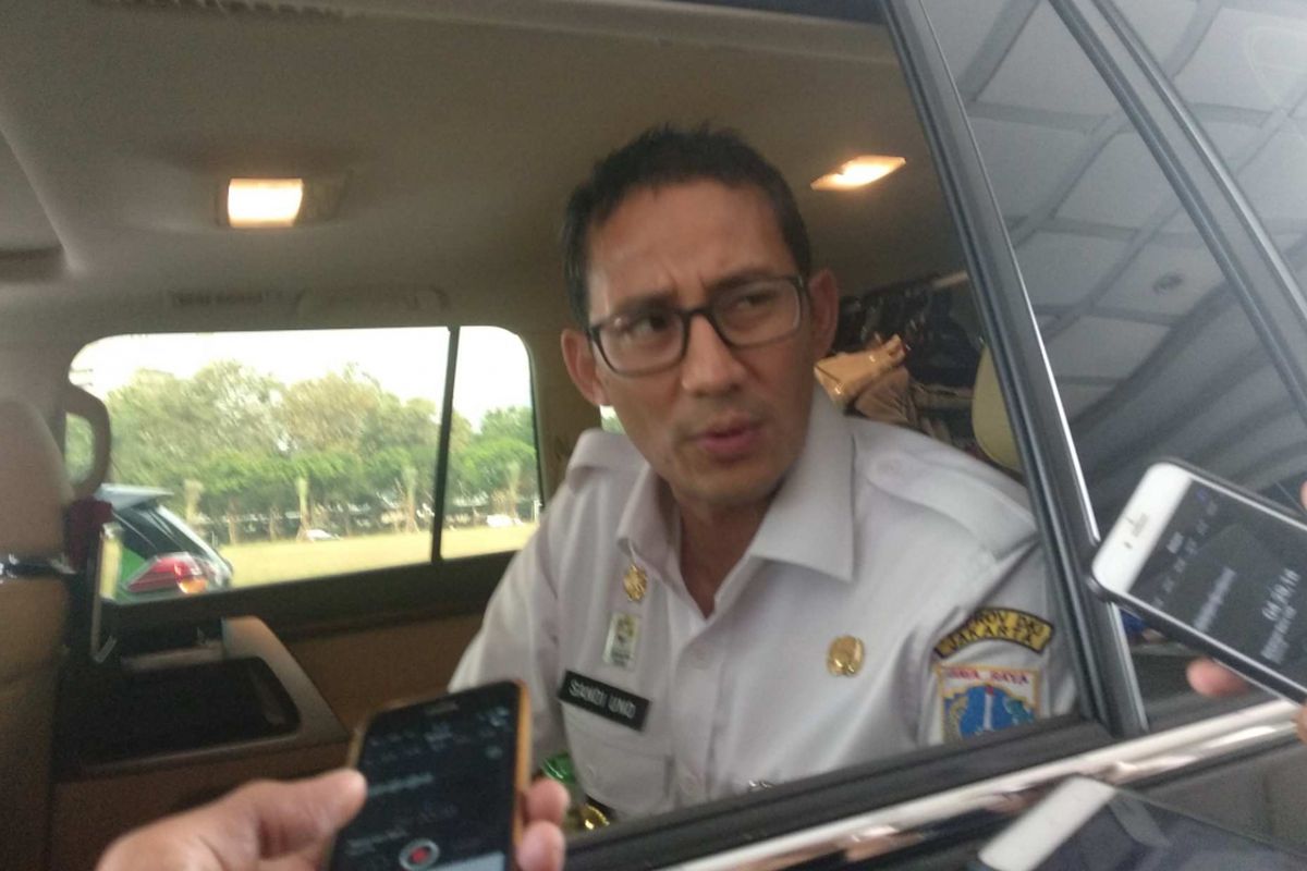 Wakil Gubernur DKI Jakarta Sandiaga Uno di Kompleks Parlemen, Rabu (25/7/2018).