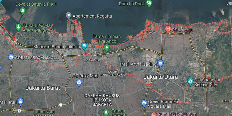 Peta Jakarta Utara