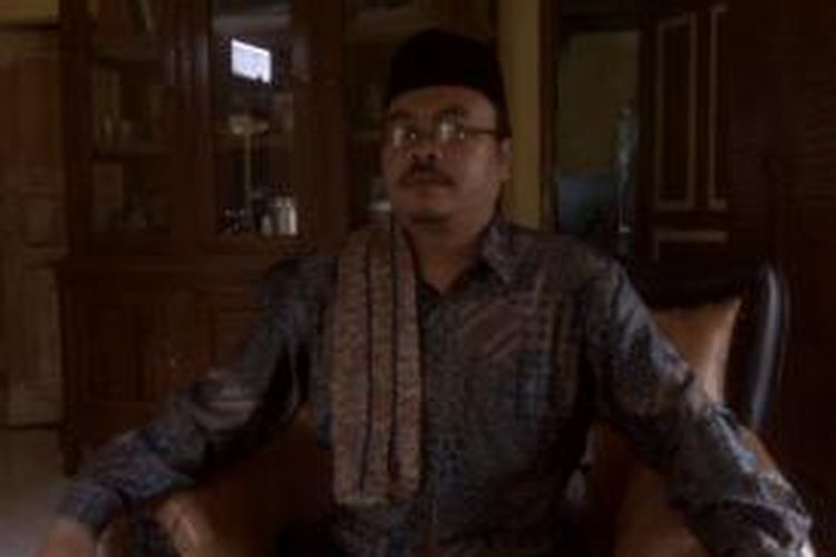 Agus Muhammad Ridwan (42), seorang Muazin yang mengumandangkan azan Duhur sekaligus menghentikan pidato Menag di Masjid Baiturahman, Kabupaten Tasikmalaya.