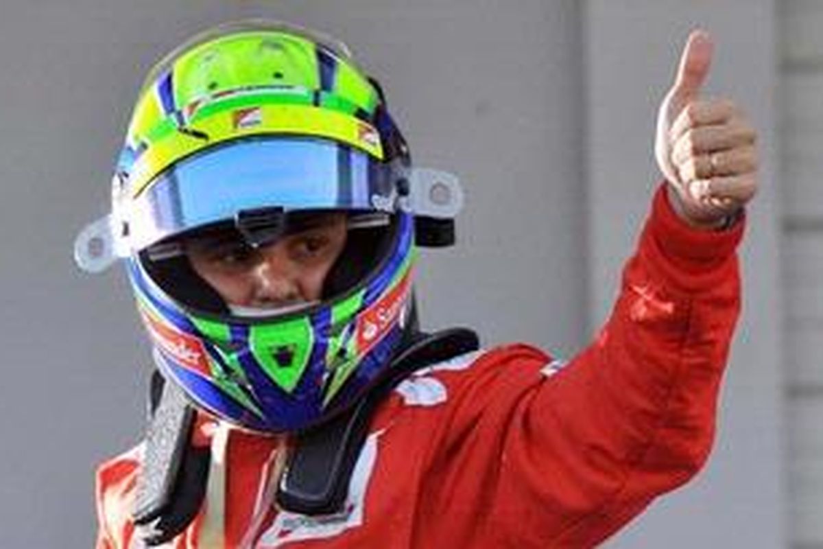 Pebalap Ferrari, Felipe Massa, berhasil menjadi juara dua di GP Suzuka, Jepang, Minggu (7/10/2012).