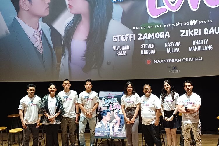 Jumpa pers film Boss With Love di FX Sudirman, Jakarta Pusat, Jumat (6/10/2023).