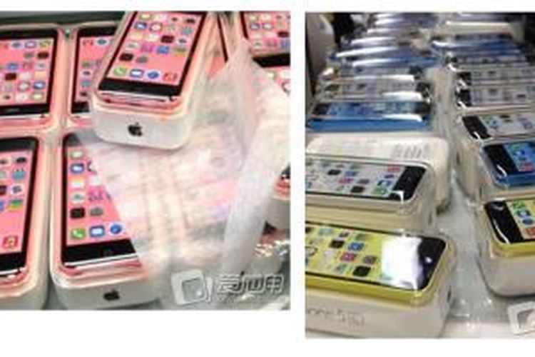 Foto boks kemasan yang diduga merupakan milik iPhone 5C