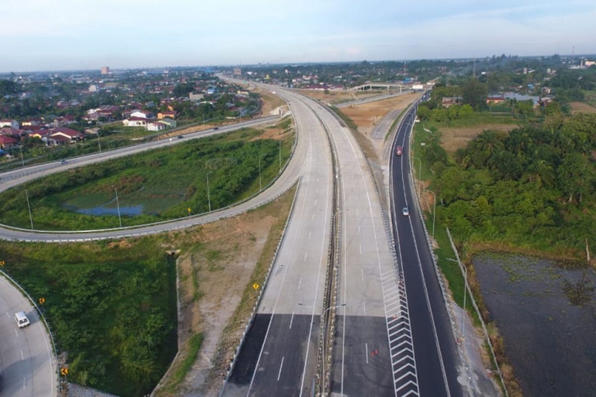 Ilustrasi proyek infrastruktur jalan tol