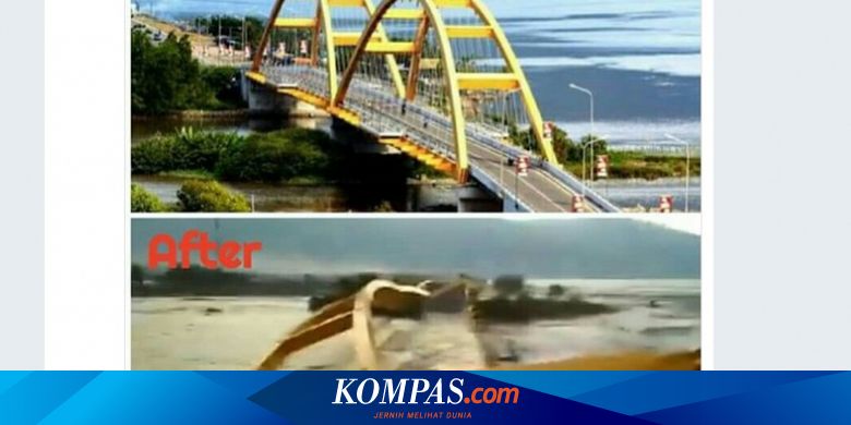 Gempa Sulteng, Jembatan Kuning Ikon Palu Ambruk