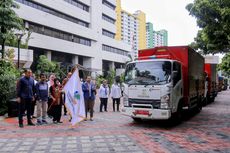 Mensos Risma Salurkan 50 Ton Beras untuk Korban Gempa Cianjur