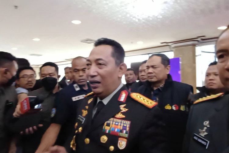 Kepala Kepolisian Negara Republik Indonesia (Kapolri) Jenderal Listyo Sigit Prabowo di Hotel Grand Sahid Jaya, Jakarata, Senin (27/11/2023).