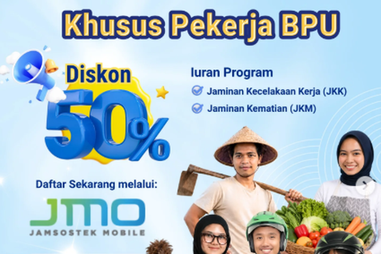 Diskon 50 Persen Iuran JKK dan JKM BPJS Ketenagakerjaan untuk BPU, Apa Syaratnya?