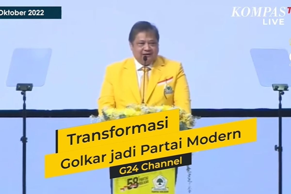 Ketua Umum Partai Golkar Airlangga Hartarto.