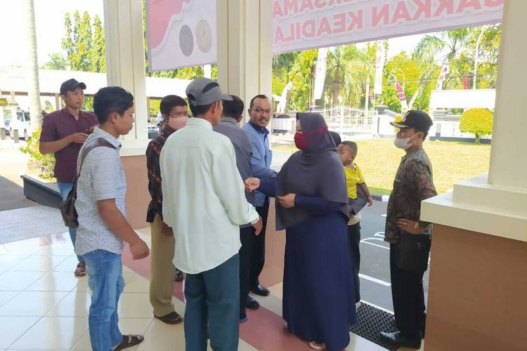 Suasana di PN Mungkid Magelang, Jawa Tengah, saat sidang perdana pembunuhan pelajar SMP asal Grabag, Kabupaten Magelang, Kamis (25/8/2022).