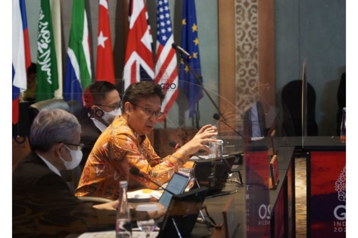 Kemenkes RI usulkan rancangan ketahanan sistem kesehatan global pada Health Working Group.