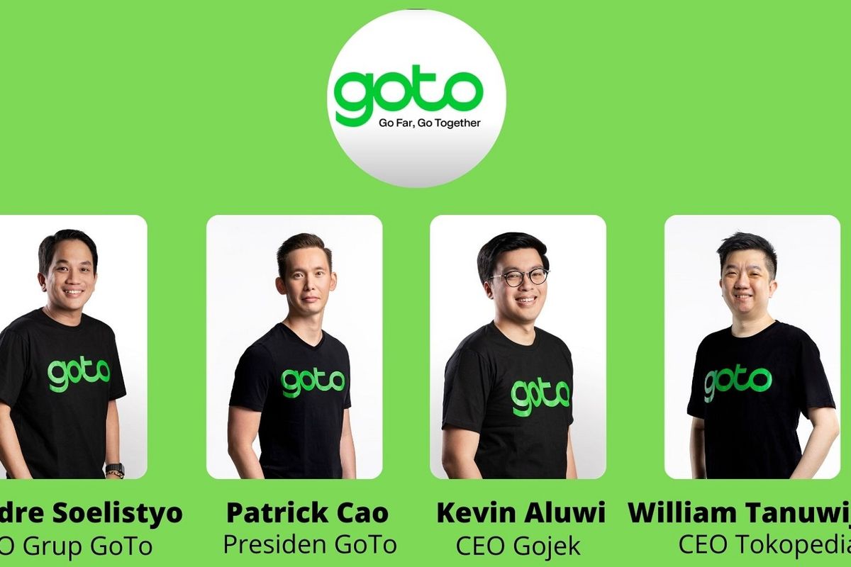 (ki-ka) Andre Soelistyo menjabat sebagai CEO Grup GoTo, Patrick Cao sebagai Presiden GoTo, Kevin Aluwi tetap menjabat CEO Gojek begitu pula dengan William Tanuwijaya yang tetap menjabat sebagai CEO Tokopedia.