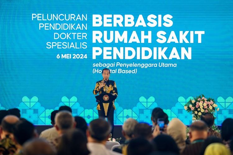 Presiden Jokowi saat meresmikan program PPDS berbasis RSP-PU di RSAB Harapan Kita. 
