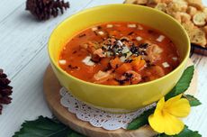 Resep Sup Tomat Bola Daging, Hangat dan Menyegarkan