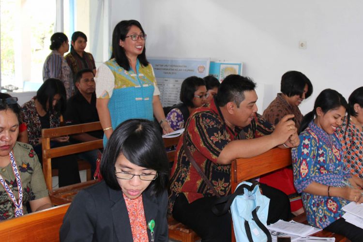 Peserta pelatihan terpadu sertifikasi sistem peradilan pidana anak (SPPA) berkunjung ke Lembaga Pemasyarakatan Khusus Anak Kupang, Nusa Tenggara Timur. Pelatihan terpadu itu merupakan hasil kerja sama EU-UNDP Sustain dengan Badan Pengembangan SDM Kementerian Hukum dan HAM.