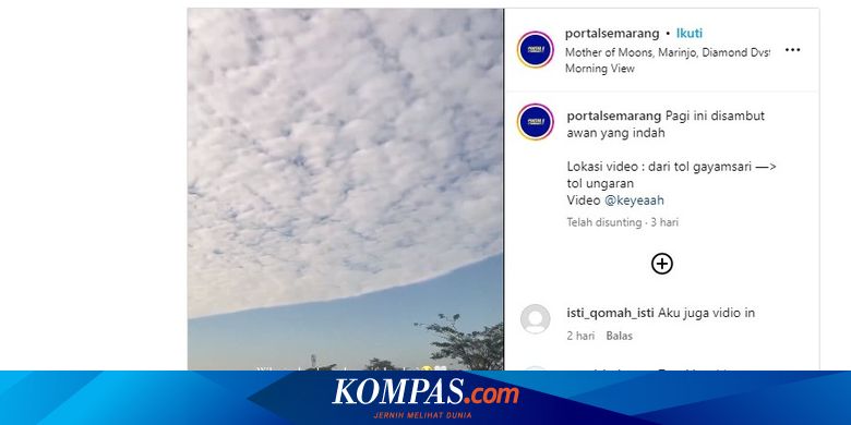 Fenomena Awan Mirip Naga di Langit Pagi Tadi