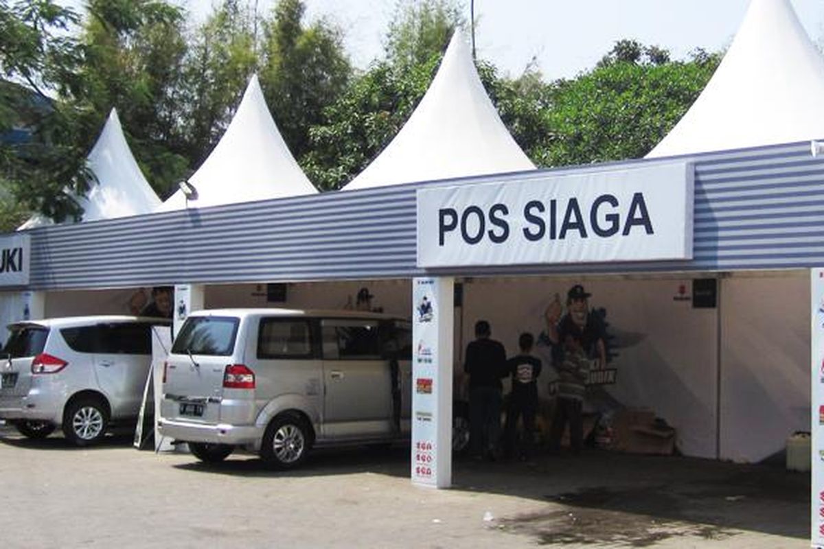 Suasana Posko Mudik Suzuki di rest area KM 57 pada H 4 lebaran