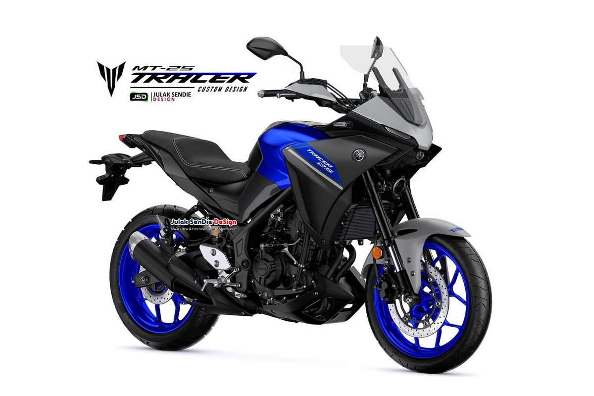 Desainer Julak Sendie Design membuat rendering Yamaha MT25 Tracer