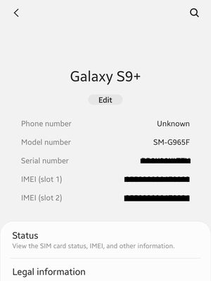 Ilustrasi menu About Phone di ponsel. Di sini, pengguna bisa melihat nomor IMEI ponsel masing-masing.