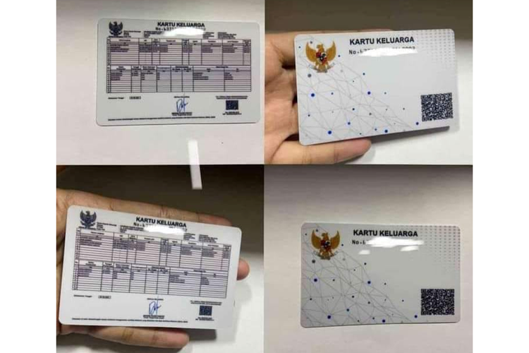 Tangkapan layar unggahan yang menampilkan foto Kartu Keluarga (KK) berbentuk seperti Kartu Tanda Penduduk (KTP).