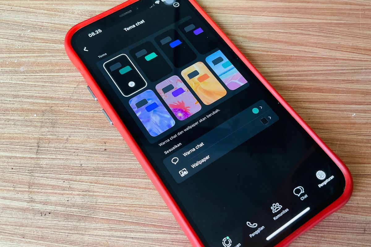 Cara mengubah warna chat WhatsApp.