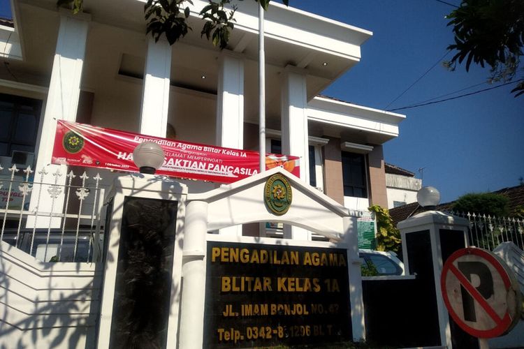 Pengadilan Agama Kelas IA Blitar di Jalan Imam Bonjol, Kota Blitar, Jumat (13/10/2023).