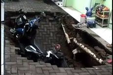 Tanah Halaman Kontrakan di Pondok Ranji Ambles, 4 Motor Terperosok