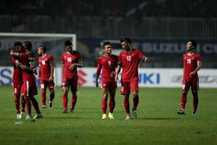 Timnas Indonesia tampil gemilang saat menang 2-1 atas Thailand pada final pertama Piala AFF 2016, Rabu (14/12/2016). 