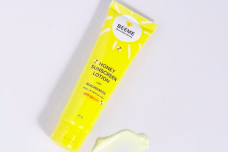 Beeme Honey Sunscreen Lotion With Niacinamide, rekomendasi sunscreen anak 
