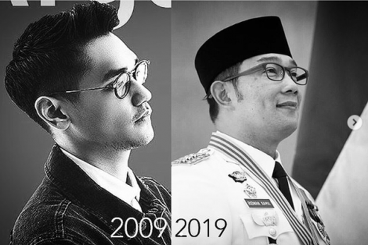 Ridwan Kamil meramaikan 10 Year Challenge.