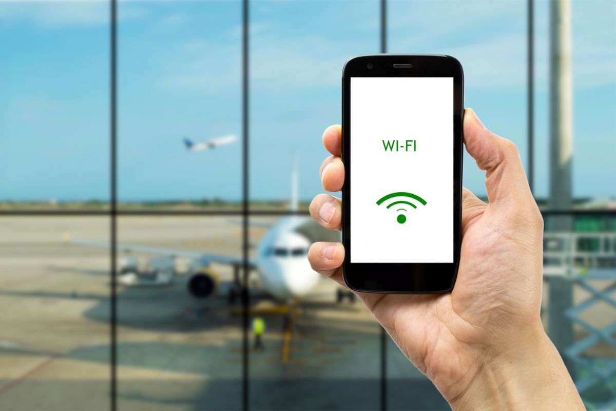 Ilustrasi wifi di bandara