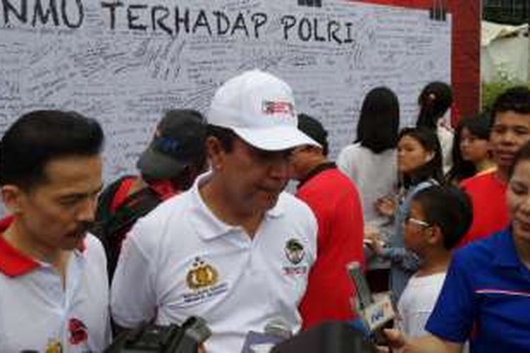 Kepala Divisi Humas Polri Irjen Boy Rafli Amar di Bundaran HI, Thamrin, Jakarta Pusat, Minggu (28/8/2016).