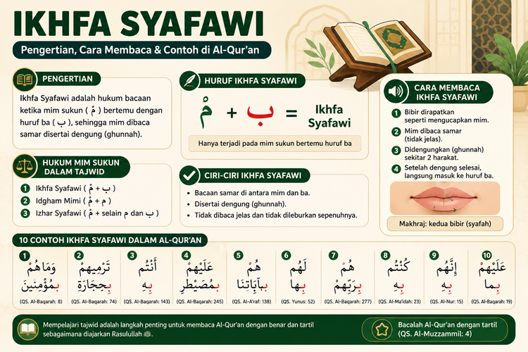 Ikhfa Syafawi: Pengertian, Cara Membaca & Contoh di Al-Qur'an