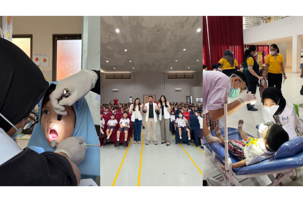 Kegiatan pemeriksaan gigi dari Ocean Dental ke sejumlah sekolah.