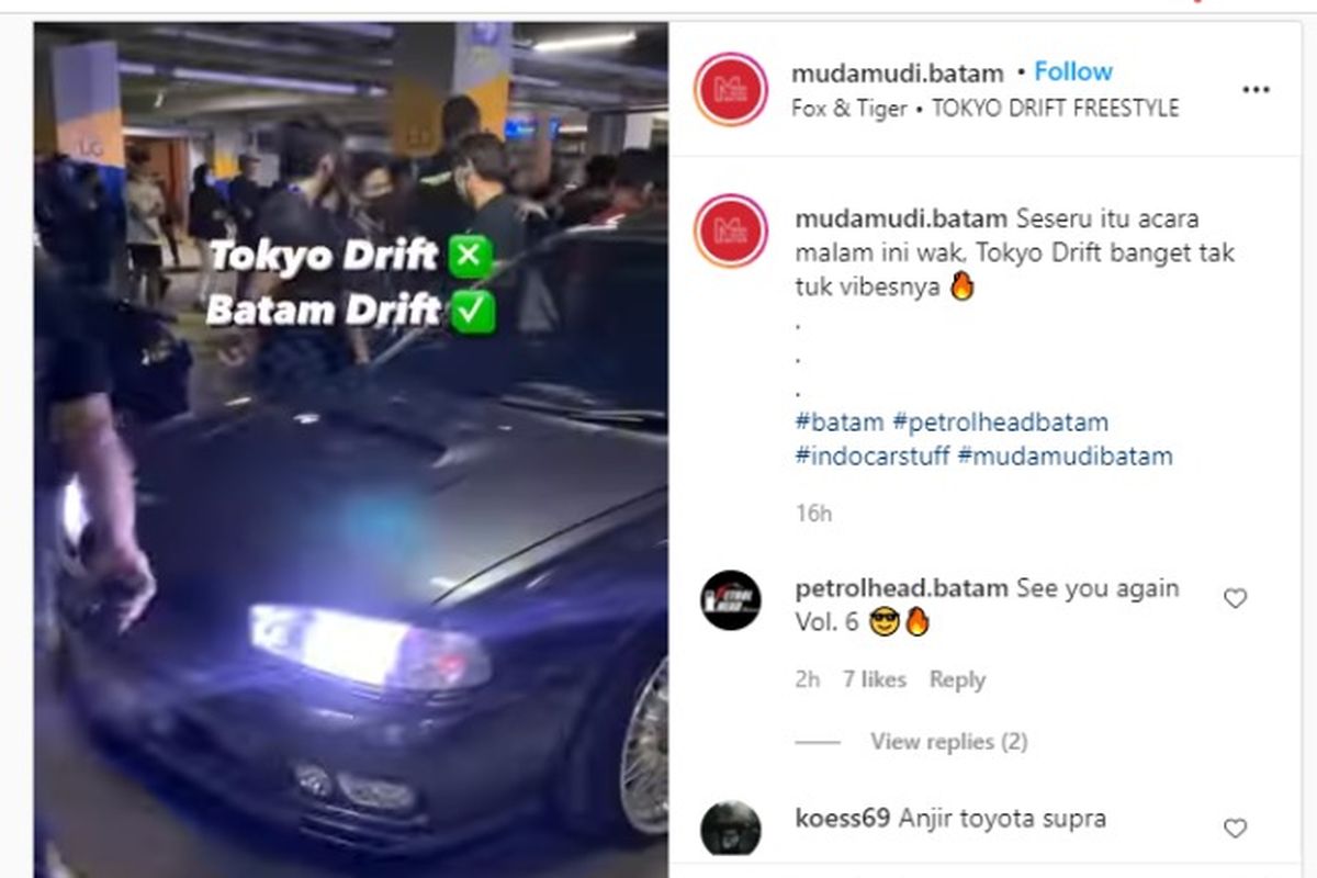 Acara car meet up di Batam disebut suasananya mirip Tokyo Drift