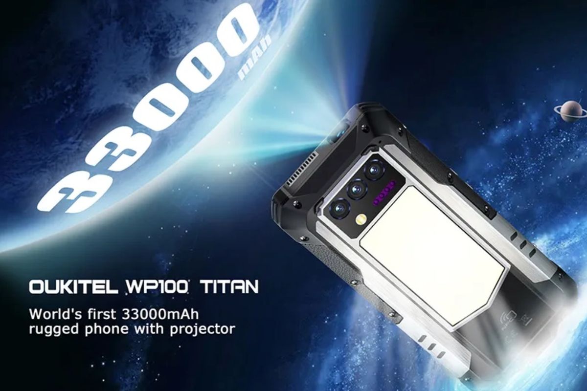 Oukitel mengumumkan ponsel terbarunya, WP100 Titan. Ponsel ini punya baterai 33.000 mAh. 