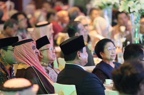 Kata Prabowo Usai Duduk Semeja dengan Megawati di Peringatan Hari Nasional Arab Saudi
