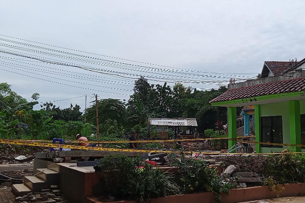 Kondisi MTSN 19 Jakarta Selatan pada Sabtu (8/10/2022) imbas insiden tembok roboh yang terjadi pada Kamis (6/10/2022).