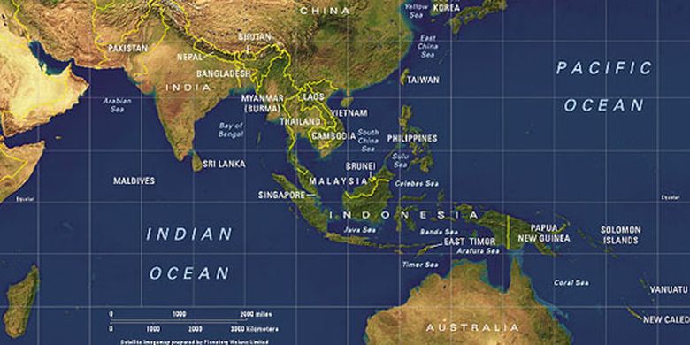 Berdasarkan letak astronomisnya garis lintang selatan dan garis bujur timur kawasan asia tenggara