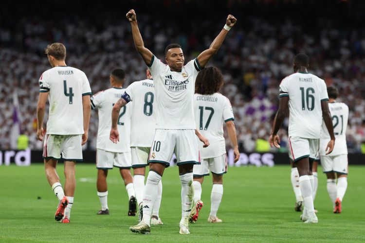 HT Skor Real Madrid Vs Inter 2-0: Gol Mbappe dan Valverde Bawa Los Blancos Unggul