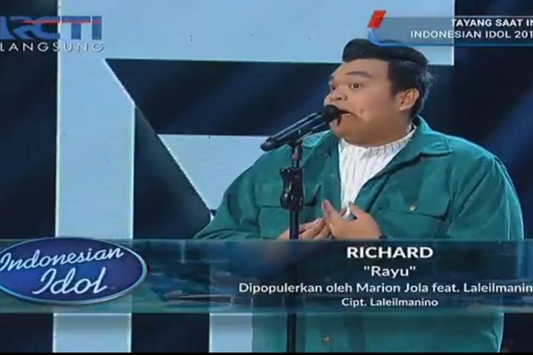 Richard, salah satu kontestan Indonesian Idol.