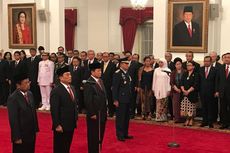 Jokowi Melantik Idrus Marham, Moeldoko, Agum Gumelar, dan KSAU Baru