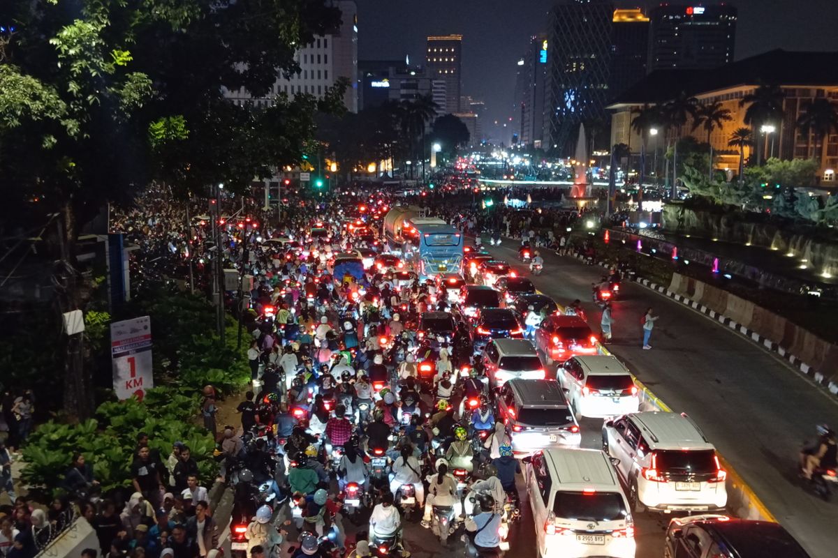 Ilustrasi macet di Jakarta.