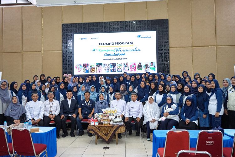 Penutupan Program Inkubasi Kampung Wirausaha Garudafood 2025 memberi apresiasi 150 kelompok wirausaha yang sebagian besar adalah ibu rumah tangga.