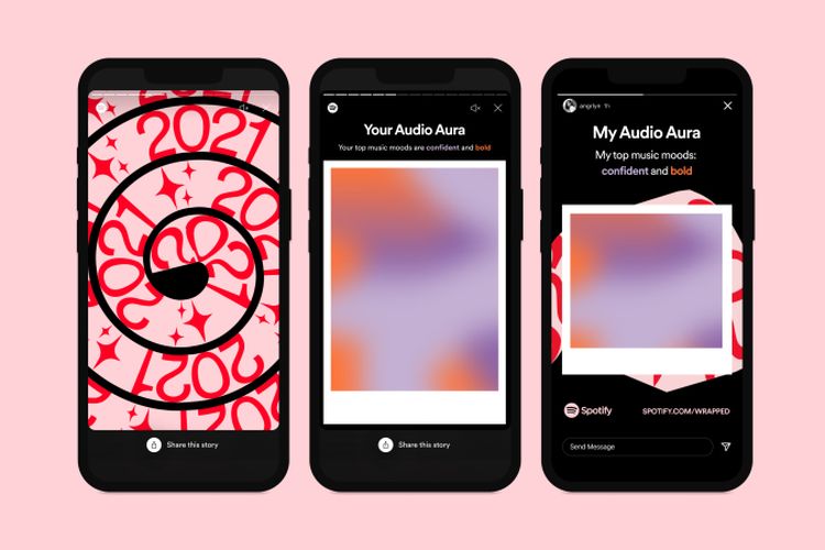 Ilustrasi Audio Aura di Spotify Wrapped 2021.