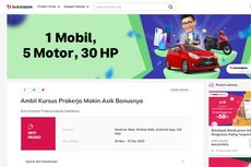 Simak, Berikut Informasi soal Kompetisi Bukalapak bagi Penerima Kartu Prakerja Berhadiah Mobil dan Motor